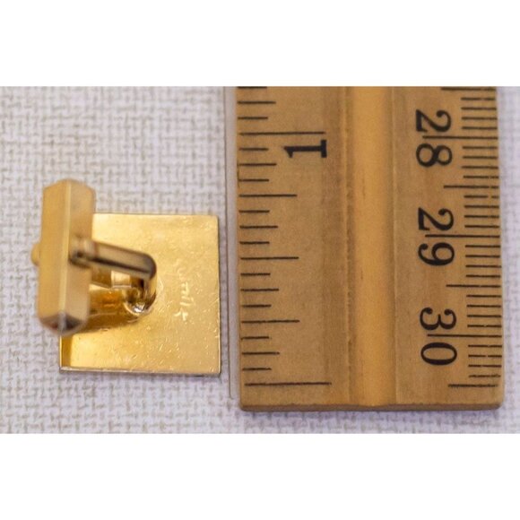 Vintage Gold Tone Geometric Egyptian Cuff Links by Swank - K1 - Picture 3 of 3